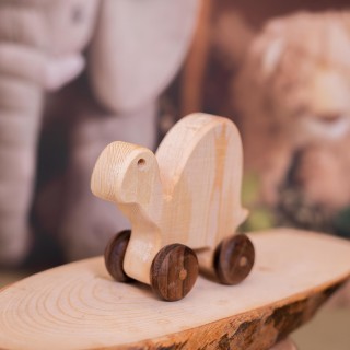 Natural Wooden Turtle Car