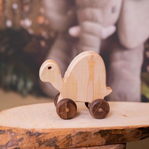 Natural Wooden Turtle Car