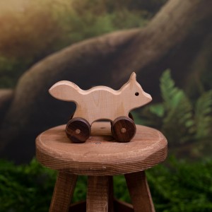 Natural Wooden Fox Car