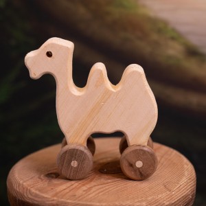 Natural Wooden Camel Car