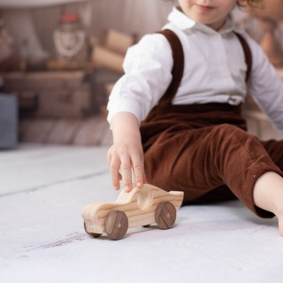 Lightning Natural Wooden Car