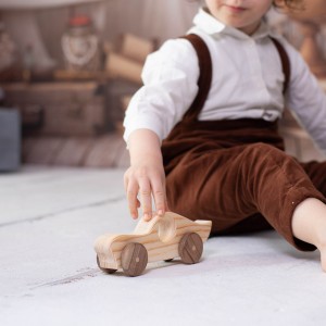 Lightning Natural Wooden Car