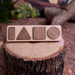 Geometric Shapes - Natural Wooden Educational Blocks