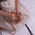 Wooden Lacing Up Shoe  - Natural Wooden Educational Toy