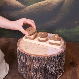 Natural Wooden Geometric Shaped Find, plug