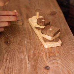 Natural Wooden Geometric Shaped Find, plug
