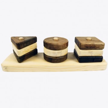 Natural Wooden Geometric Shaped Find, plug