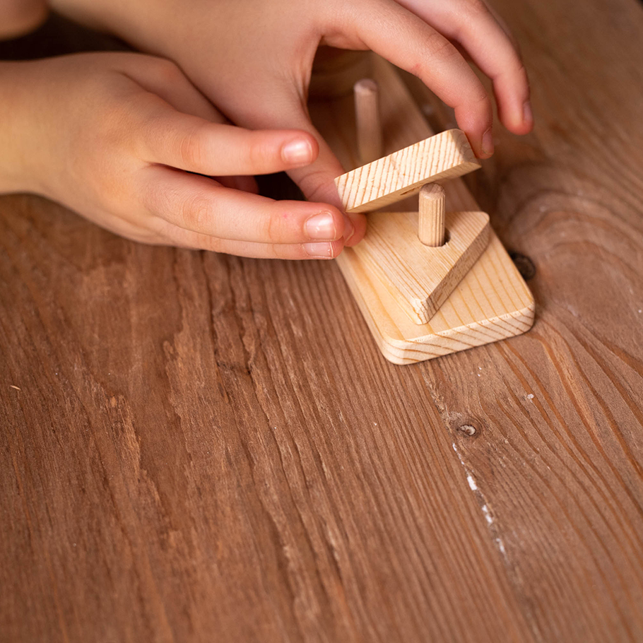 Natural Wooden Geometric Shaped Find, plug