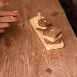 Natural Wooden Geometric Shaped Find, plug
