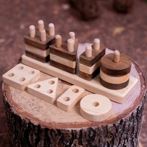 Natural Perforated Wooden Geometric Shaped Find, plug