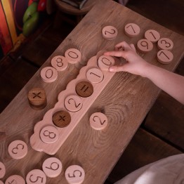 Wooden Math - 4 Operation Game ( 36 Pieces - designed as Montessori Material)