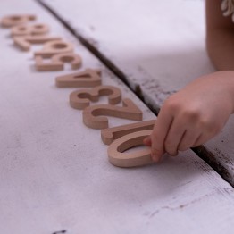 Natural Wooden Number Set  (0-9) - "Beech"