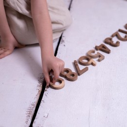 Natural Wooden Number Set  (0-9) - "Walnut"
