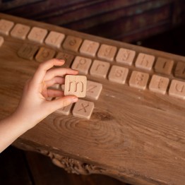 Natural Wooden Alphabet Letter Set 