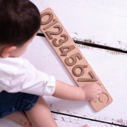 Natural Wooden Educational Numbers - Walnut