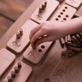 Wooden Number Sticks (Montessori - Natural) - Educational Toy