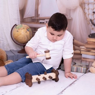 Wooden Plug and Play Toy - From Walnut Tree