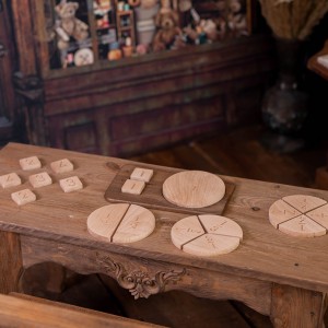 Wooden Math Fraction Chart (Montessori - 100% Natural) - Educational Toy