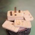 Wooden Cloudy with Holes (1-6 Numbers) - Natural Wooden Educational Toy