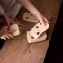 Wooden Cloudy with Holes (1-6 Numbers) - Natural Wooden Educational Toy