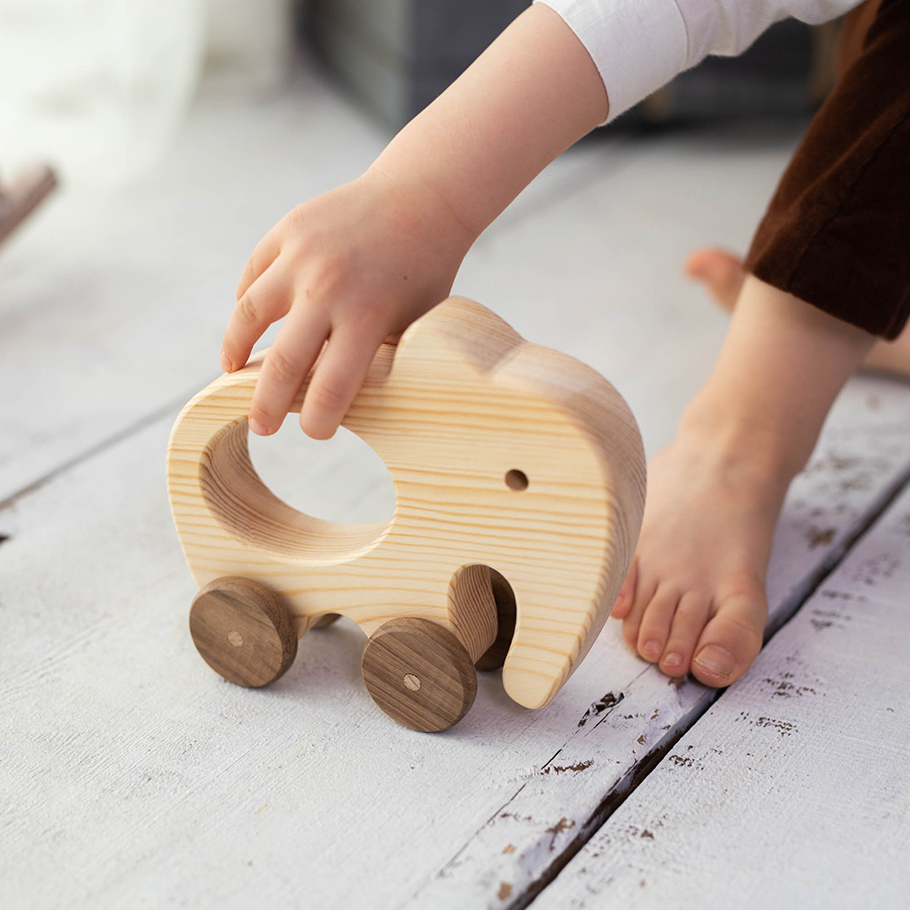 Elephant Car - Wooden Toy