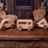 Geometric Wooden Toy Cars