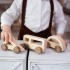 Geometric Wooden Toy Cars