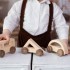 Geometric Wooden Toy Cars