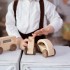 Geometric Wooden Toy Cars